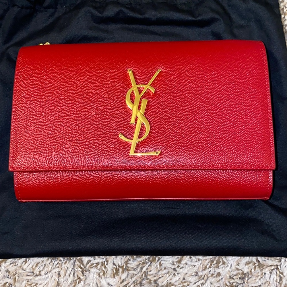 YSL Small KATE Monogram leather shoulder bag